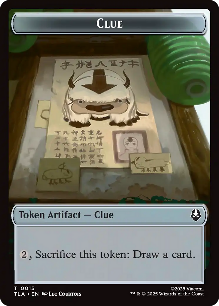 Clue (0015) // Spirit (0003) Double-Sided Token (TLA-15 // 3) - Avatar: The Last Airbender