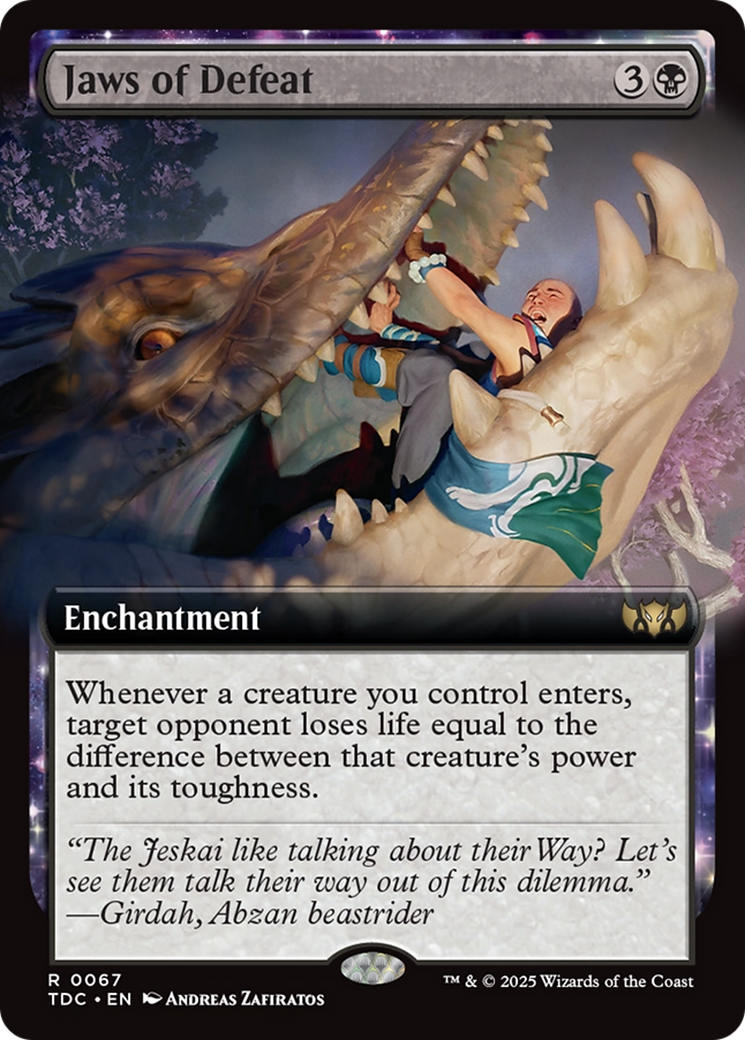 Jaws of Defeat (Extended Art) [Tarkir: Dragonstorm Commander] | The CG Realm