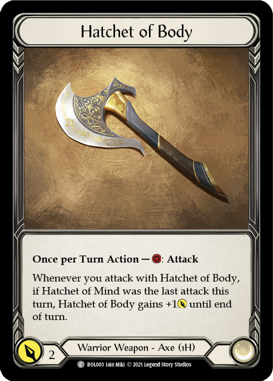 Hatchet of Body [BOL003] (Monarch Boltyn Blitz Deck) | The CG Realm