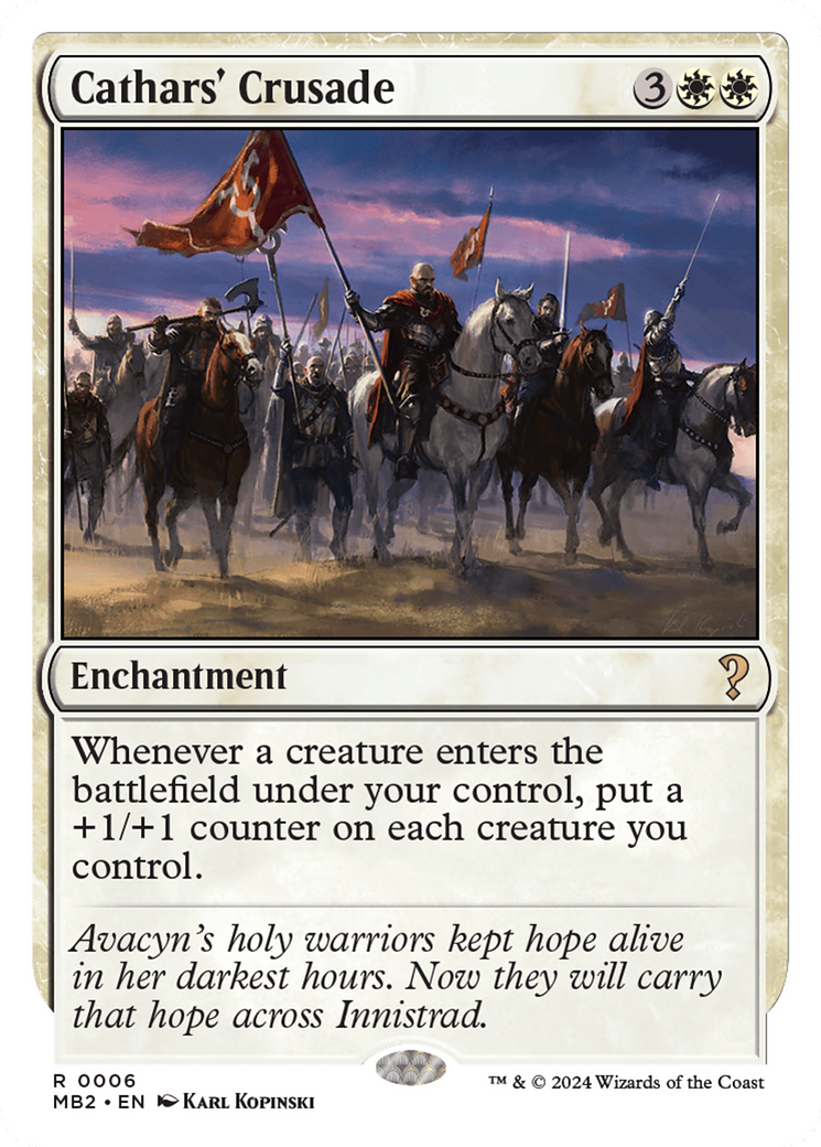 Cathars' Crusade (White Border) [Mystery Booster 2] | The CG Realm