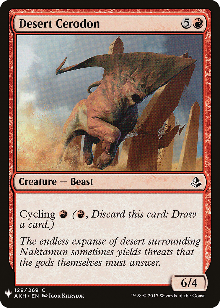Desert Cerodon (LIST-AKH-128) - The List