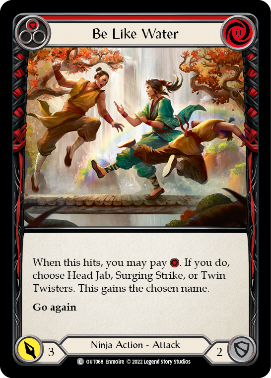 Be Like Water (Red) [OUT068] (Outsiders)  Rainbow Foil | The CG Realm