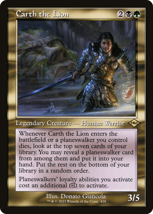 Carth the Lion (Retro Frame) (MH2-418) - Modern Horizons 2 Foil