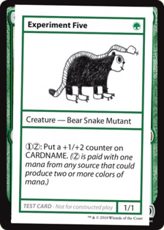 Experiment Five (2021 Edition) [Mystery Booster Playtest Cards] | The CG Realm