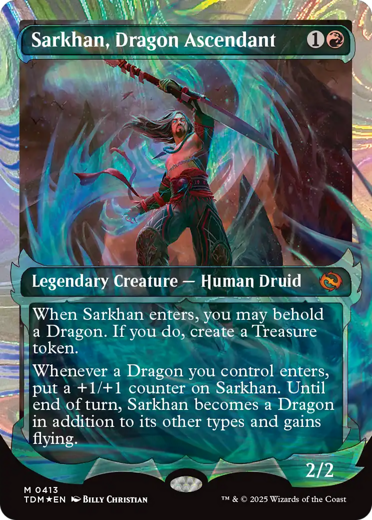 Sarkhan, Dragon Ascendant (0413) (Showcase) (Halo Foil) [Tarkir: Dragonstorm] | The CG Realm