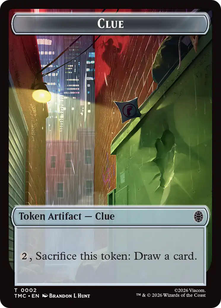 Ooze // Clue Double-Sided Token (TMC-1 // 2) - Commander: Teenage Mutant Ninja Turtles