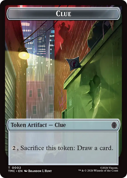 Ooze // Clue Double-Sided Token (TMC-1 // 2) - Commander: Teenage Mutant Ninja Turtles