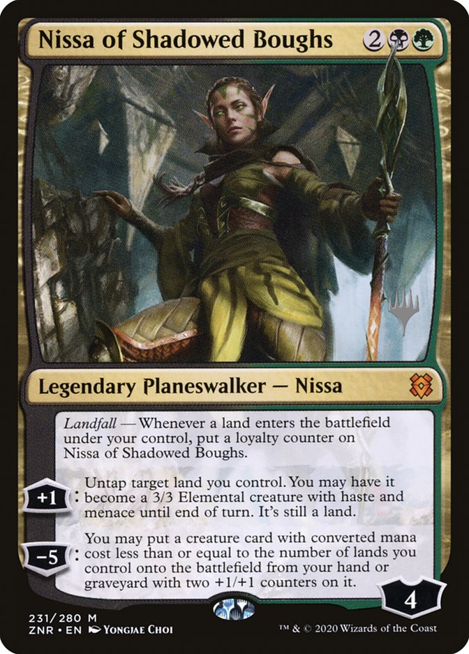 Nissa of Shadowed Boughs (Promo Pack) [Zendikar Rising Promos] | The CG Realm