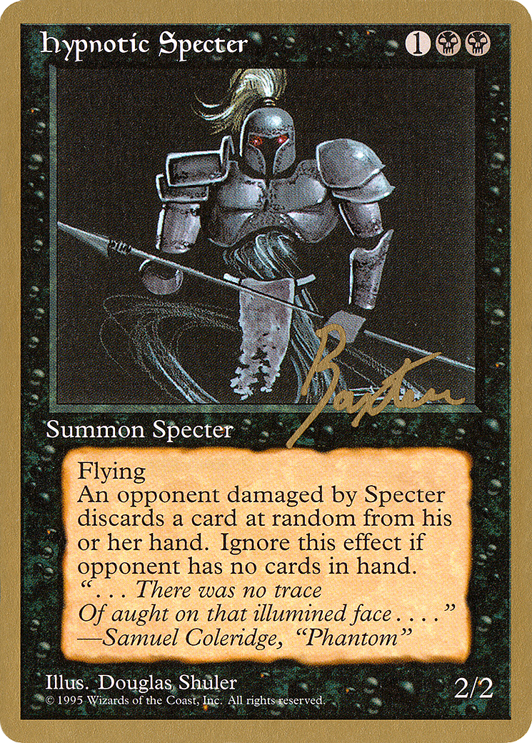Hypnotic Specter - 1996 George Baxter (4ED) (WCD-) - Pro Tour Collector Set