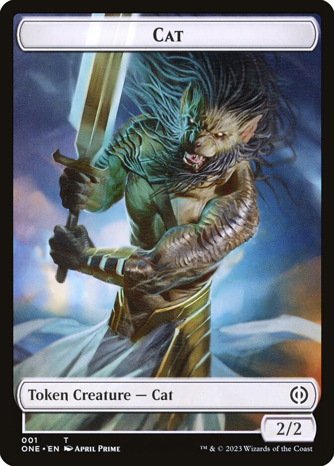 Phyrexian Goblin // Cat Double-Sided Token [Phyrexia: All Will Be One Tokens] | The CG Realm