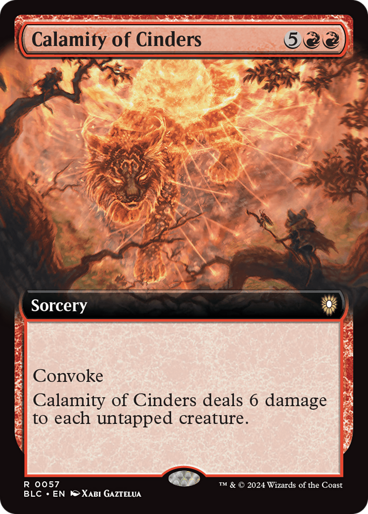Calamity of Cinders (Extended Art) [Bloomburrow Commander] | The CG Realm