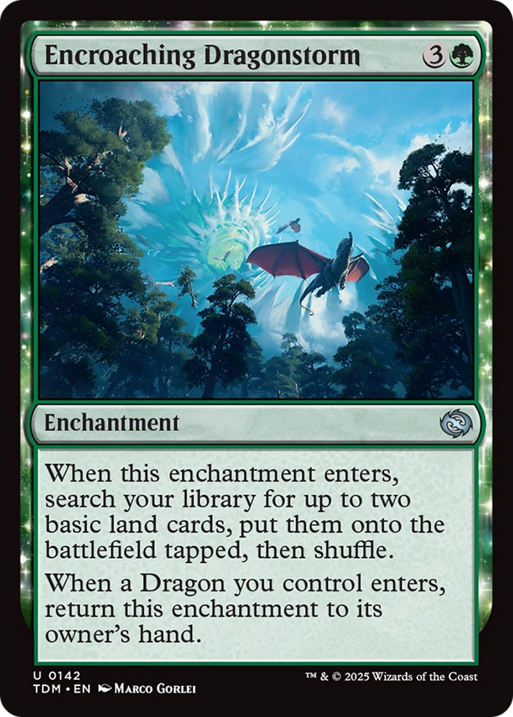 Encroaching Dragonstorm (TDM-142) - Tarkir: Dragonstorm: (enchantment)