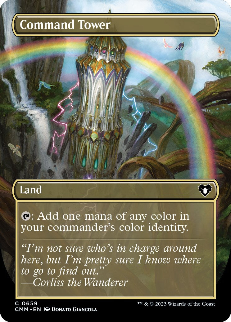 Command Tower (Borderless Alternate Art) [Commander Masters] | The CG Realm