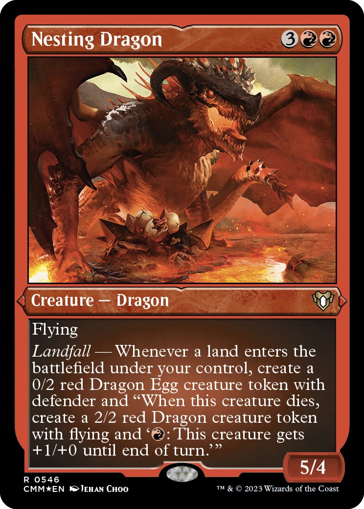 Nesting Dragon (Foil Etched) [Commander Masters] | The CG Realm