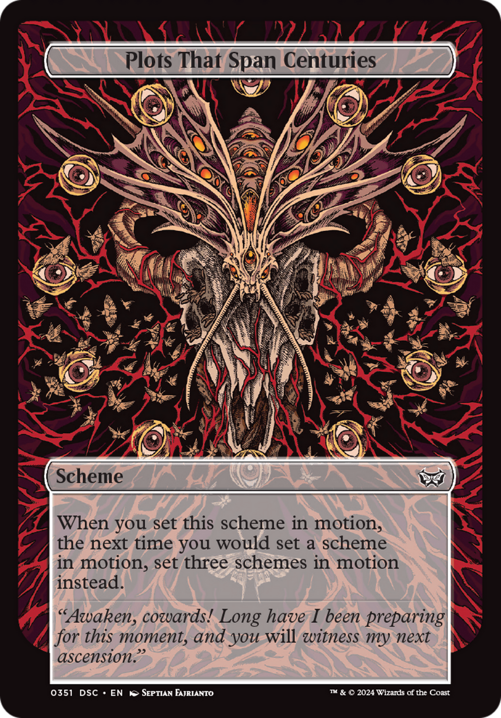 Plots That Span Centuries (Full Art) (A:DSC-351) - Duskmourn: House of Horror Commander