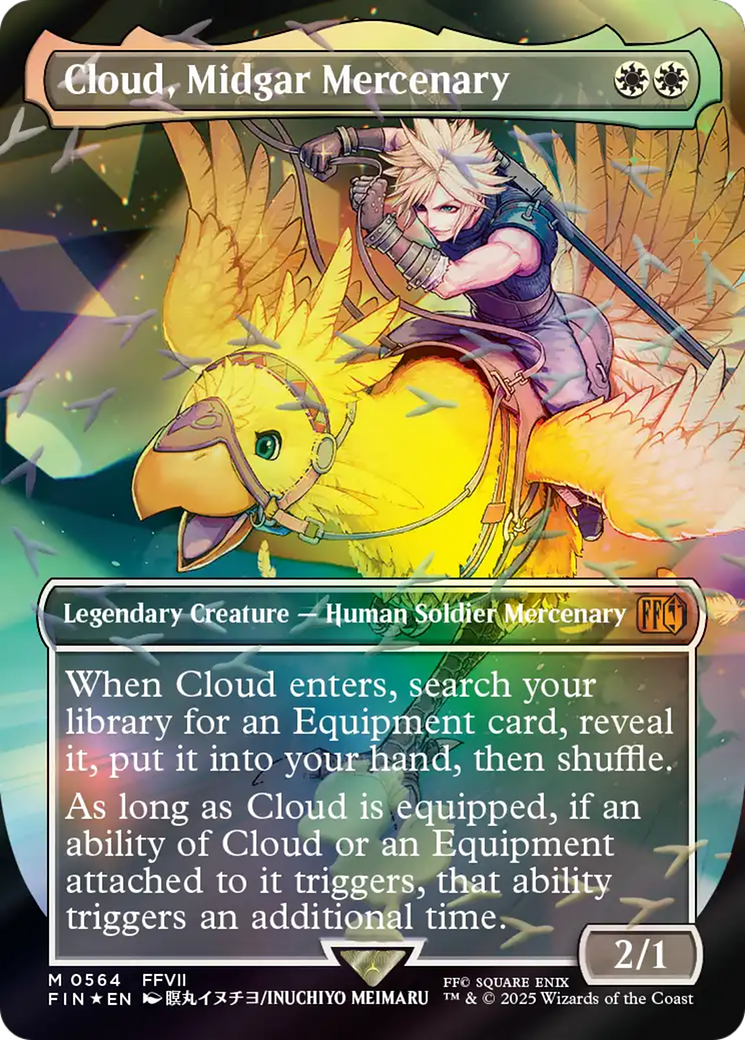 Cloud, Midgar Mercenary (Borderless) (Chocobo Track Foil) [FINAL FANTASY] | The CG Realm