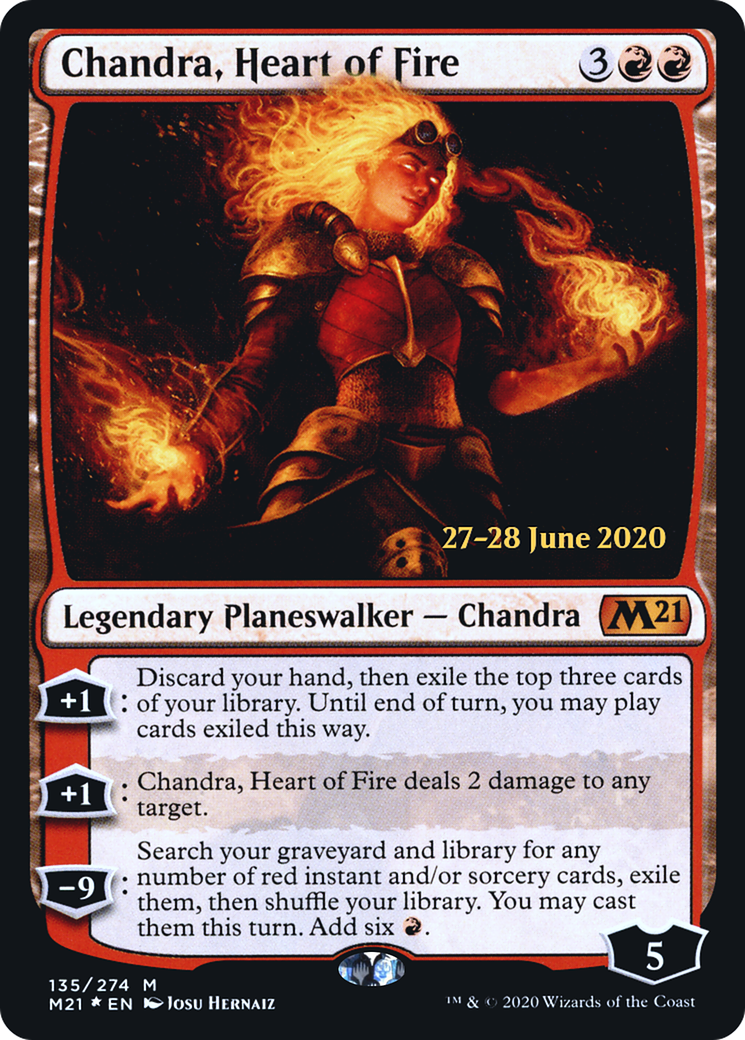 Chandra, Heart of Fire (PRE-135S) - Core Set 2021 Promos Foil