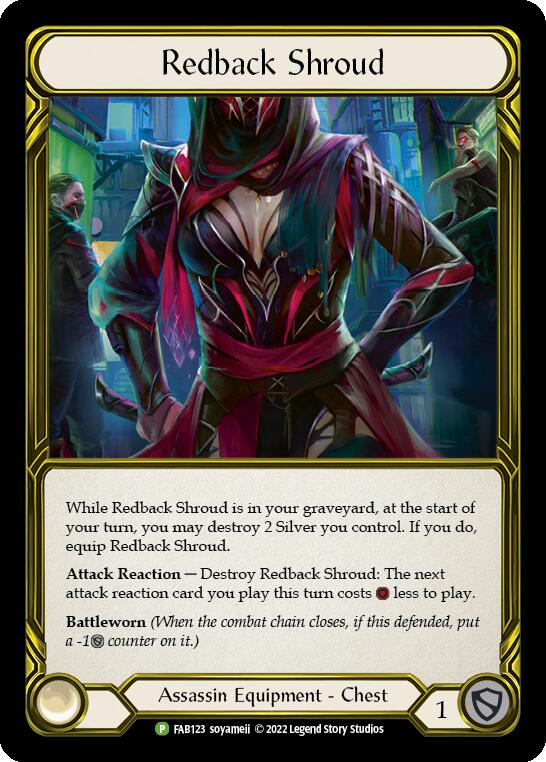 Redback Shroud (Golden) [FAB123] (Promo)  Cold Foil | The CG Realm