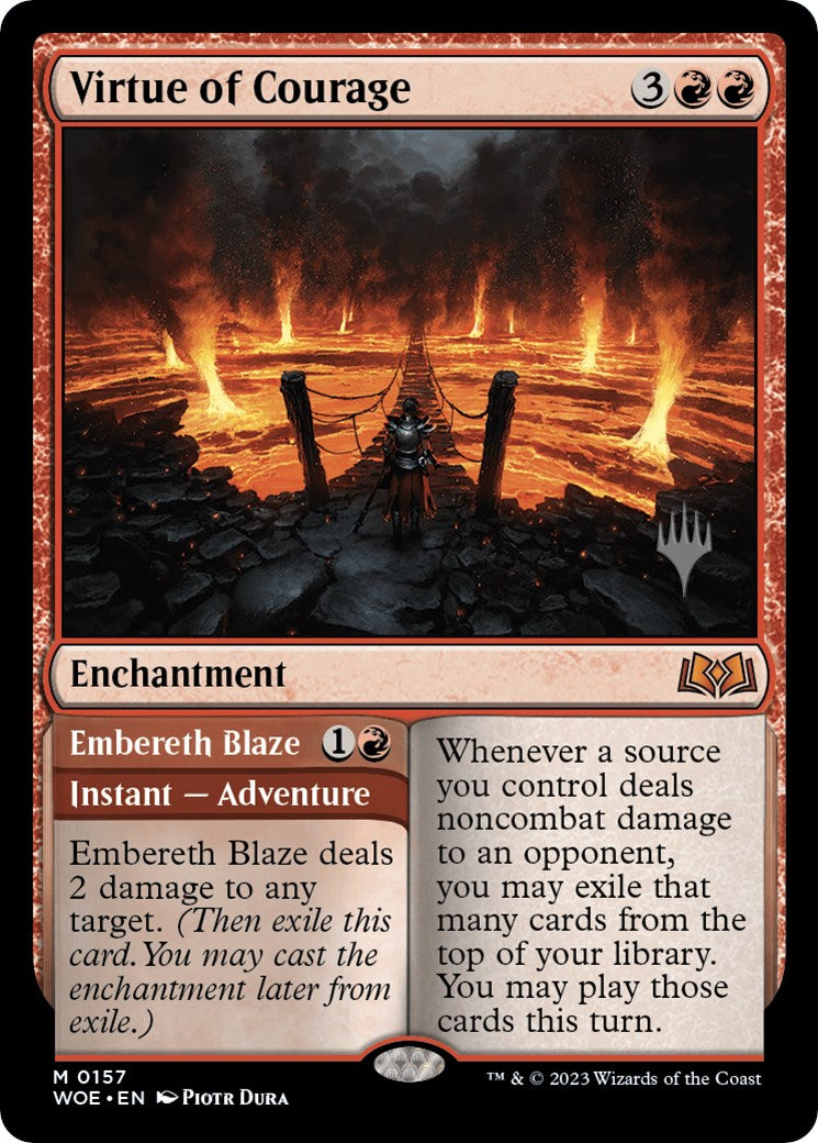 Virtue of Courage (PPWOE-157) - Wilds of Eldraine Promos
