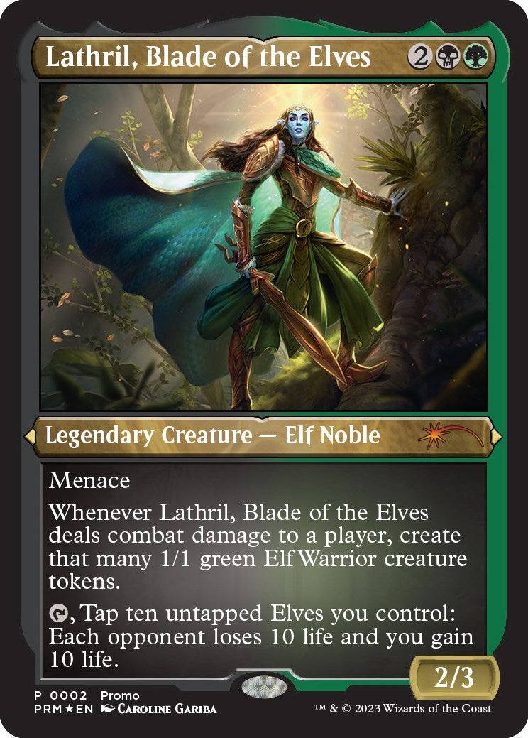 Lathril, Blade of the Elves (Foil Etched) [Media Promos] | The CG Realm