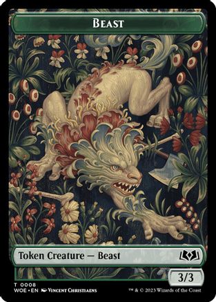 Beast // Food (0013) Double-Sided Token (WOE-8 // 13) - Wilds of Eldraine Foil