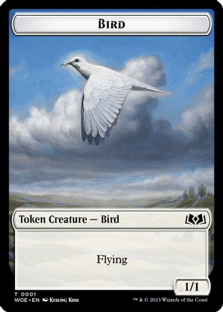 Bird // Food (0011) Double-Sided Token (WOE-1 // 11) - Wilds of Eldraine Foil