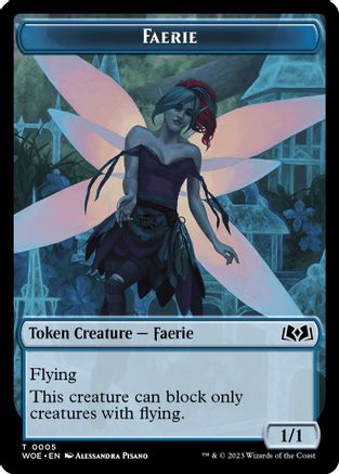 Faerie // Food (0010) Double-Sided Token (WOE-5 // 10) - Wilds of Eldraine Foil