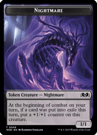 Nightmare // Food (0011) Double-Sided Token (WOE-6 // 11) - Wilds of Eldraine Foil
