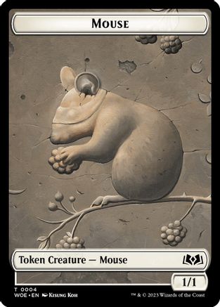 Mouse // Food (0010) Double-Sided Token (WOE-4 // 10) - Wilds of Eldraine Foil