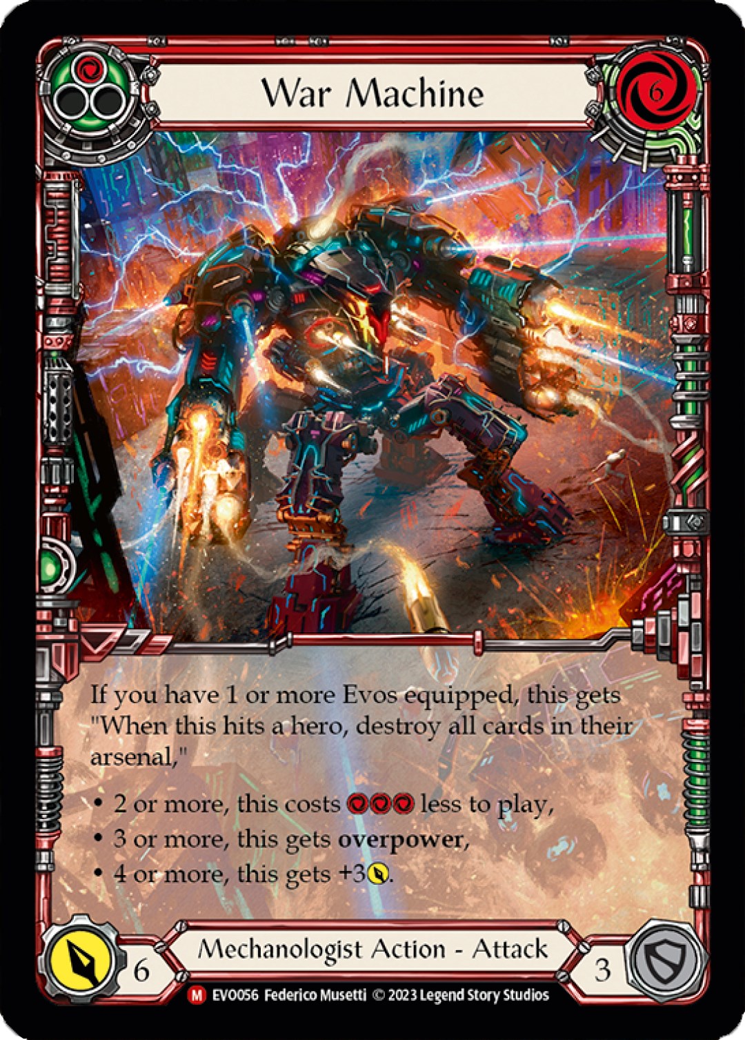 War Machine (Extended Art) [EVO056] (Bright Lights)  Rainbow Foil | The CG Realm