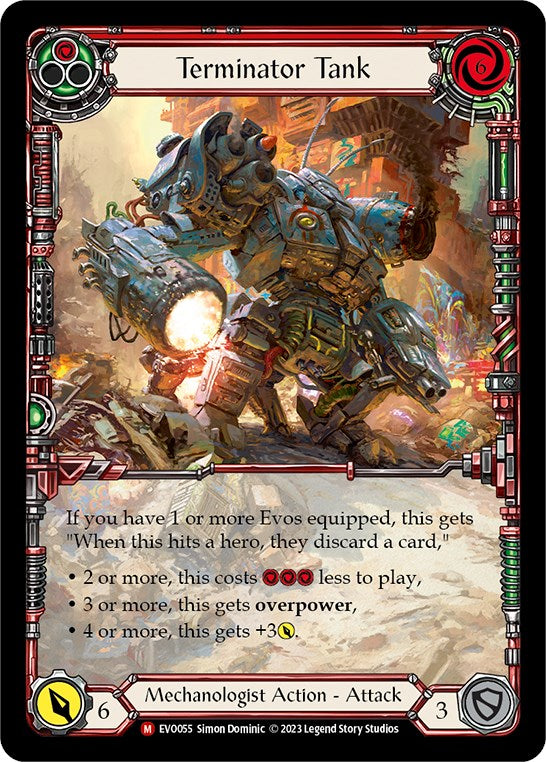 Terminator Tank (Extended Art) [EVO055] (Bright Lights)  Rainbow Foil | The CG Realm