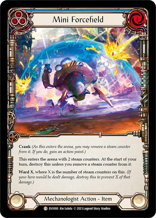 Mini Forcefield (Blue) [EVO095] (Bright Lights)  Rainbow Foil | The CG Realm