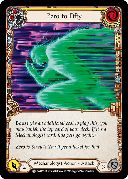 Zero to Fifty (Yellow) [EVO163] (Bright Lights)  Rainbow Foil | The CG Realm