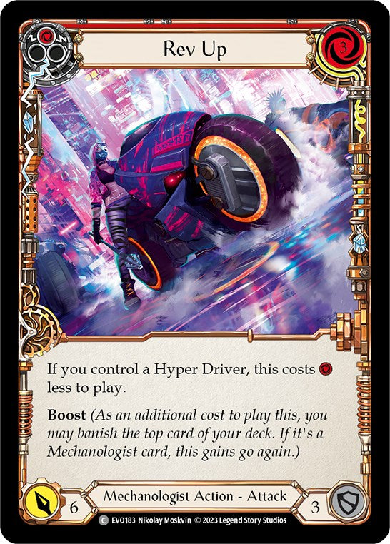 Rev Up (Red) [EVO183] (Bright Lights)  Rainbow Foil | The CG Realm