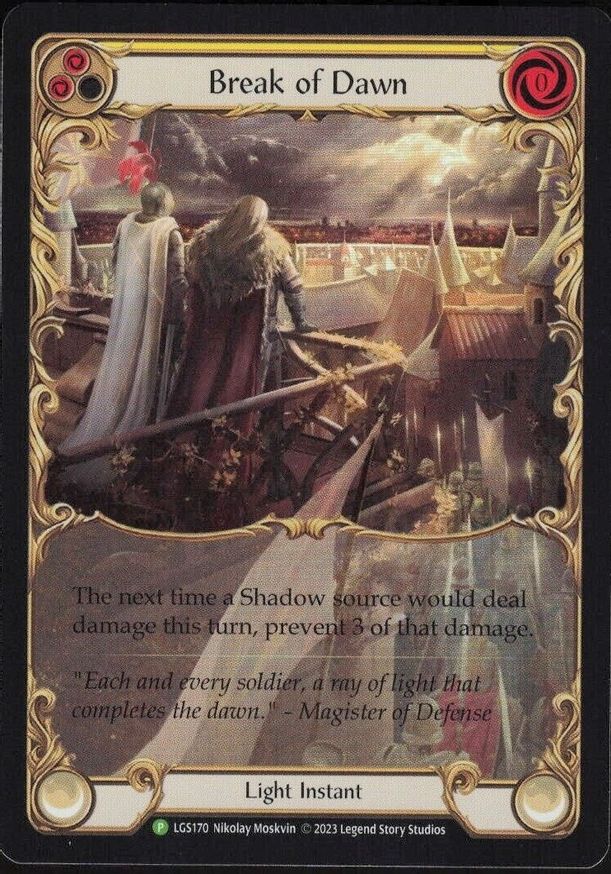 Break of Dawn (Yellow) [LGS170] (Promo)  Rainbow Foil | The CG Realm