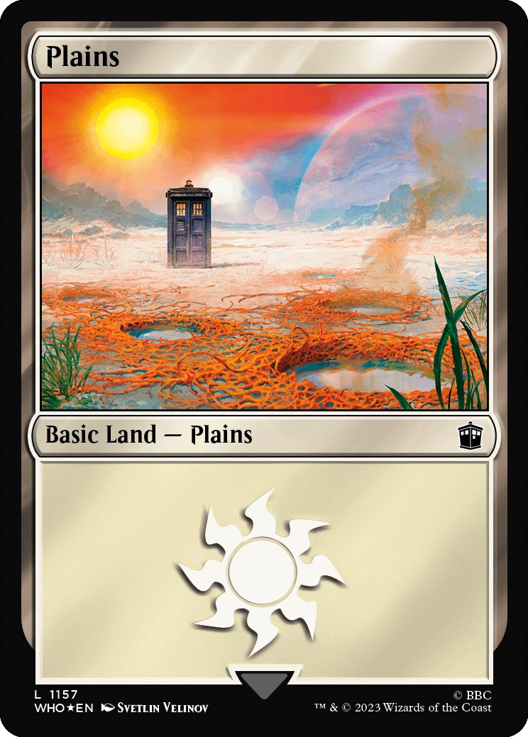 Plains (1157) (Surge Foil) [Doctor Who] | The CG Realm