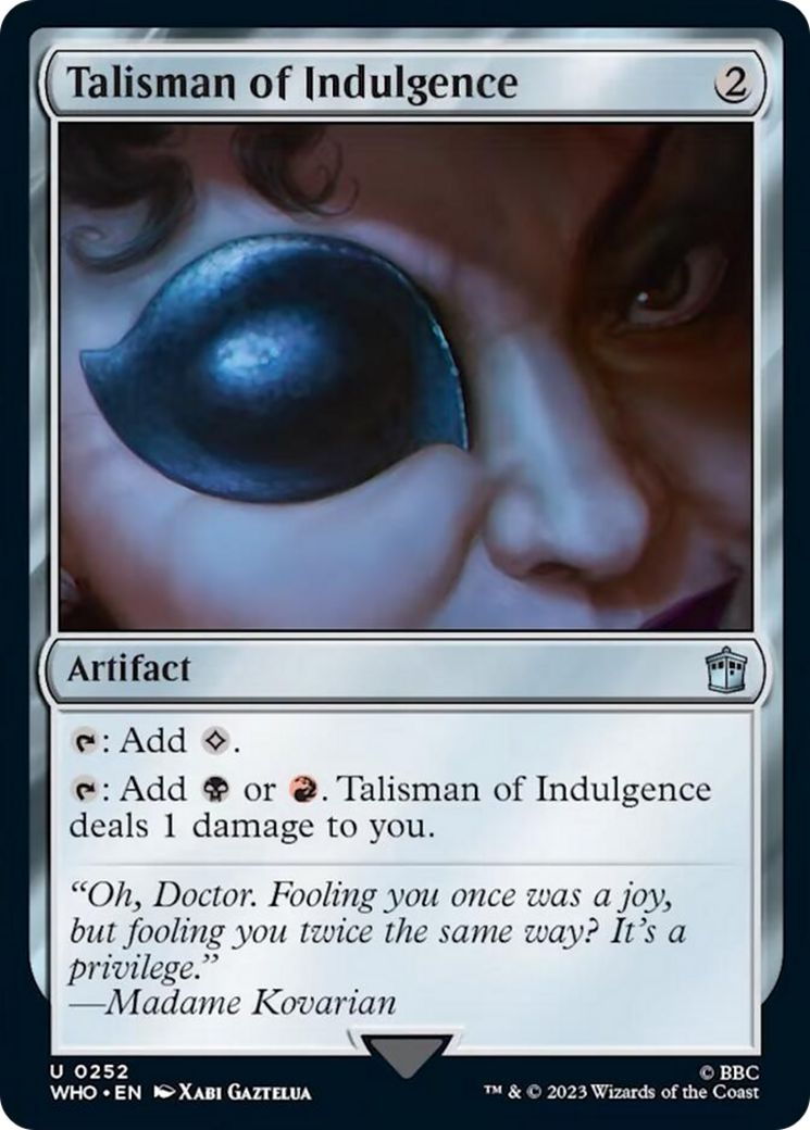 Talisman of Indulgence [Doctor Who] | The CG Realm