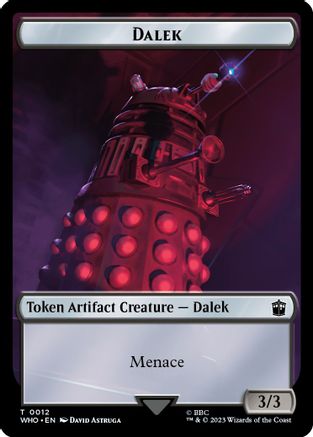 Dalek // Beast Double-Sided Token (WHO-12 // 17) - Universes Beyond: Doctor Who Foil