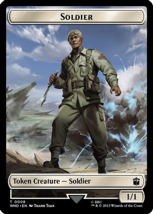 Soldier // Food (0027) Double-Sided Token (WHO-8 // 27) - Universes Beyond: Doctor Who Foil