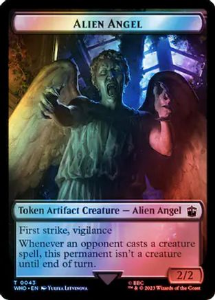 Alien Angel // Mutant Double-Sided Token (Surge Foil) (WHO-43 // 50) - Universes Beyond: Doctor Who Foil