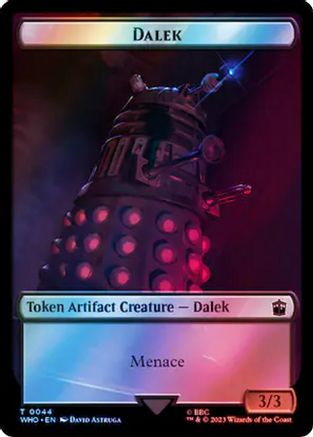 Dalek // Food (0058) Double-Sided Token (Surge Foil) (WHO-44 // 58) - Universes Beyond: Doctor Who Foil