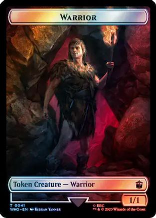Warrior // Treasure (0060) Double-Sided Token (Surge Foil) (WHO-41 // 60) - Universes Beyond: Doctor Who Foil