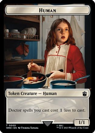 Human (0005) // Treasure (0028) Double-Sided Token (WHO-5 // 28) - Universes Beyond: Doctor Who Foil