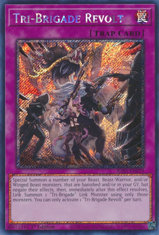 Tri-Brigade Revolt [RA01-EN079] Platinum Secret Rare | The CG Realm