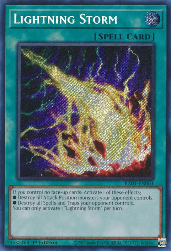 Lightning Storm [RA01-EN061] Secret Rare | The CG Realm