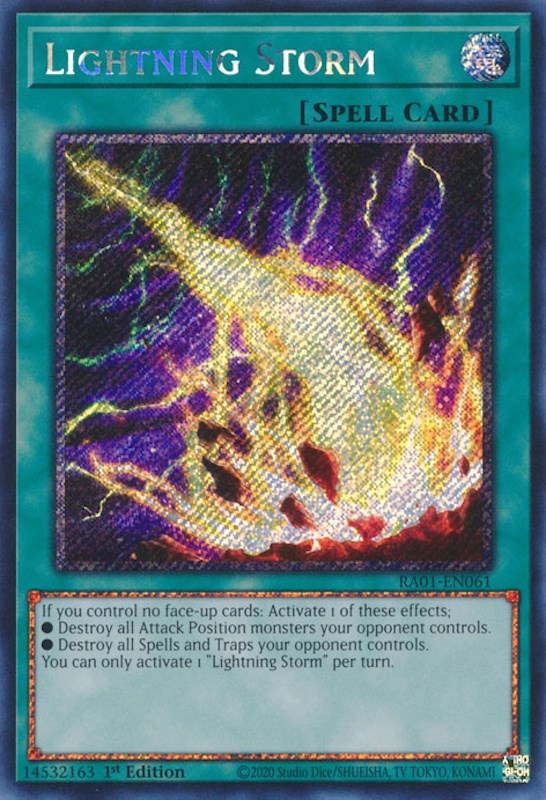 Lightning Storm [RA01-EN061] Platinum Secret Rare | The CG Realm