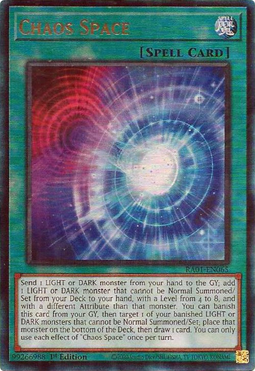 Chaos Space [RA01-EN065] Prismatic Ultimate Rare | The CG Realm