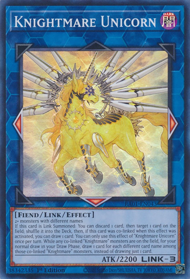 Knightmare Unicorn [RA01-EN043] Super Rare | The CG Realm