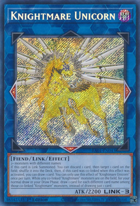 Knightmare Unicorn [RA01-EN043] Secret Rare | The CG Realm