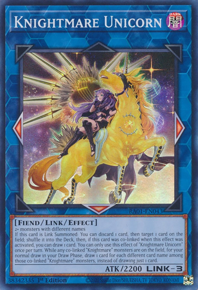 Knightmare Unicorn (Alternate Art) [RA01-EN043] Super Rare | The CG Realm